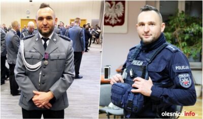 Policjant z Oleśnicy wyróżniony! Uratował kobietę, która chciała popełnić samobójstwo [WIDEO]