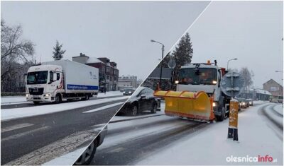 Ślisko na drogach w powiecie oleśnickim