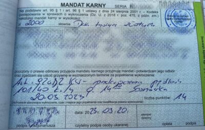 26-latka przekroczyła prędkość i straciła prawo jazdy