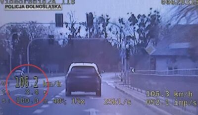 Kierowca lexusa jechał za szybko. Stracił prawo jazdy i dostał duży mandat [WIDEO]