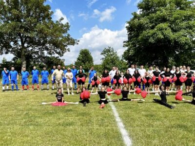 Grali o puchar sołtysa, a dopingowały im sokołowickie cheerleaderki
