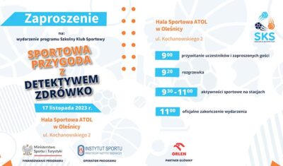 Sportowa przygoda z Detektywem Zdrówko w Oleśnicy
