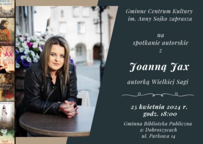 Spotkanie z autorką bestsellerowych powieści w dobroszyckiej bibliotece
