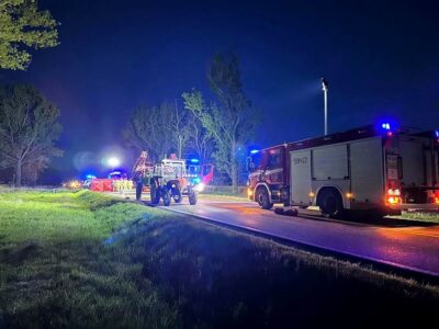 Dramatyczny wypadek między Dąbrową a Nowosiedlicami. Spłonęły dwie osoby podróżujące motocyklem