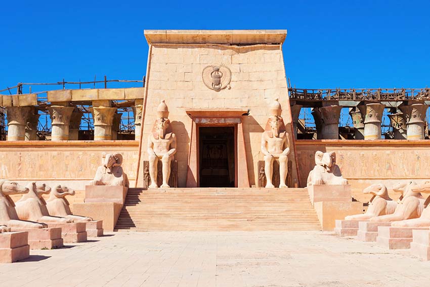 Ouarzazate Atlas Film studios in Morocco. Moroccan Atlas Studios is one of the largest movie studios in the world.