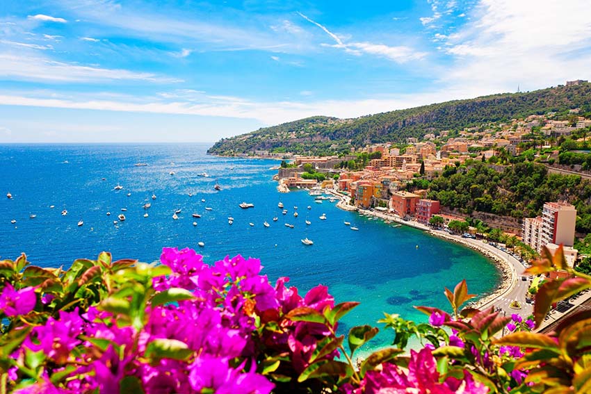 Beautiful beach in french riviera, France