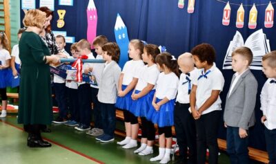 Pasowanie na pierwszaka w Szkole Podstawowej w Ligocie Małej