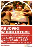 Zapraszamy na mikołajkowe „Rejówki w bibliotece” i turniej planszówkowy