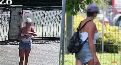 Niepokój w Bierutowie. Kobieta z kijem bejsbolowym i jej partner budzą strach [ZDJĘCIA I FILM]