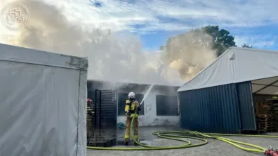 Oleśnicka straż pożarna podsumowuje dzisiejszą akcję w Dąbrowie pod Twardogórą