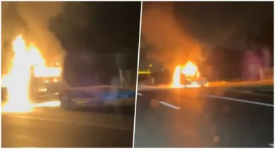 Paliła się laweta na drodze ekspresowej S8. Interweniowały służby