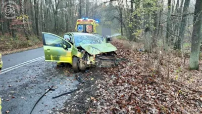 Wypadek drogowy w Twardogórze. Jedna osoba poszkodowana