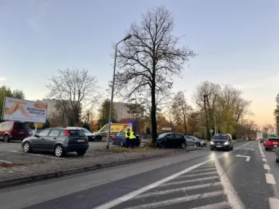Poranne zdarzenie na ul. Wojska Polskiego w Oleśnicy