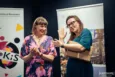 Maria Paszyńska na spotkaniu w bierutowskiej bibliotece