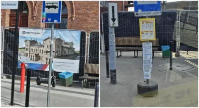 Czytelniczka zwraca uwagę na absurd przy dworcu w Oleśnicy: Żeby przeczytać rozkład, trzeba klęknąć