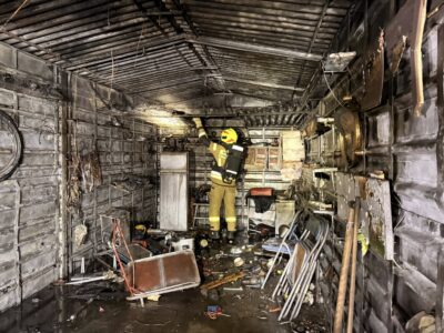 Pożar garażu przy ul. Rzemieślniczej w Oleśnicy  [ZDJĘCIA]