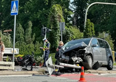 Tragiczny wypadek w Długołęce. Nie żyje 52-letni motocyklista