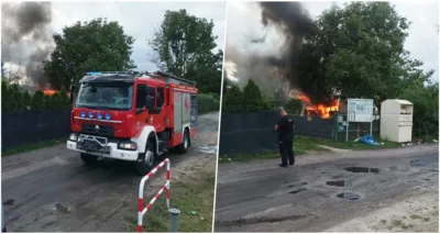 Pożar altanki przy ulicy Wileńskiej. W akcji straż pożarna