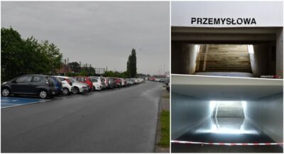 Więcej miejsc parkingowych przy Przemysłowej. Podróżni wciąż czekają na suchy tunel