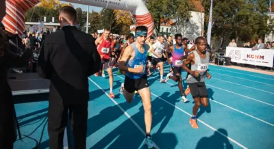 Krzysztof Tschirch z WKS Oleśniczanka w czołówce Biegu Barbórkowego