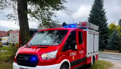 Brak wolnej karetki. Strażacy pierwsi u poszkodowanego w Ligocie Małej